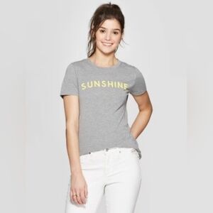 Modern Lux Grey And Yellow Sunshine Text tshirt size XXL